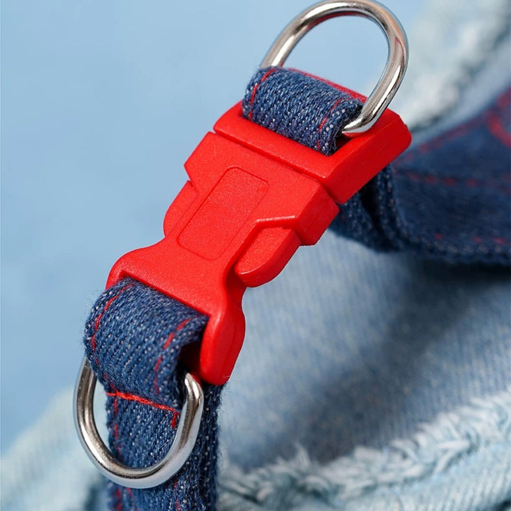 Denim Harness & Leash Set